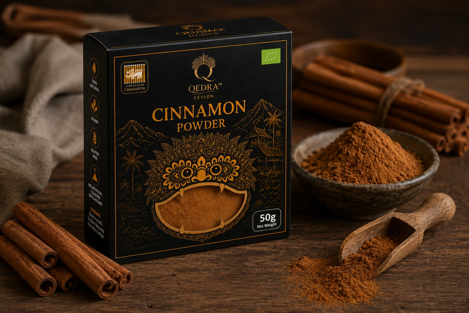 Organic Fine Ground Ceylon Cinnamon Powder