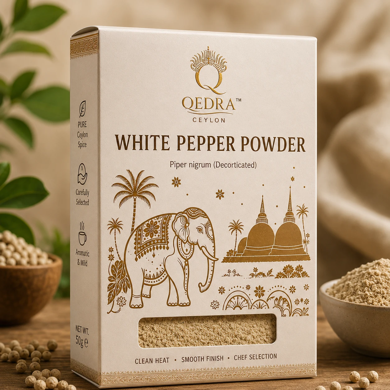 Fresh Ground Premium White Pepper Powder