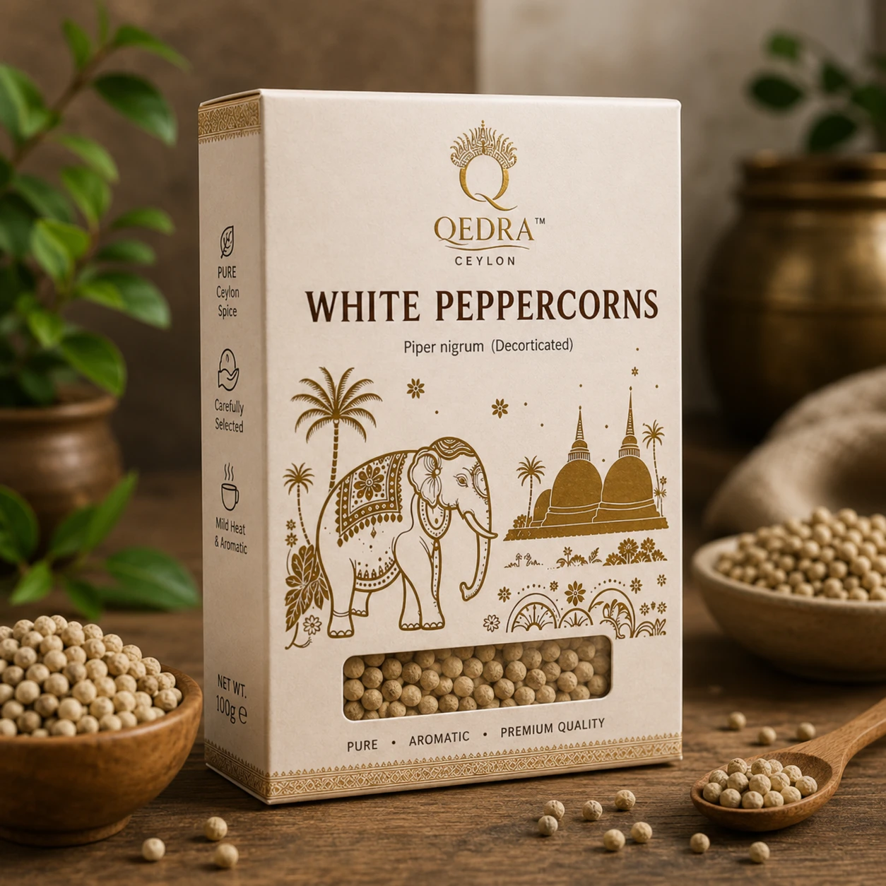 Rare Premium White Pepper Seeds (Whole Peppercorns)